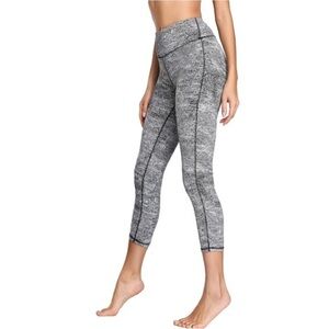 Stretchy Leggings Crop Cropped Pull On Stretch Women’s Large Workout Run
